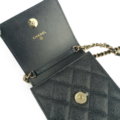 Chanel Calfskin Black Shoulder Bags