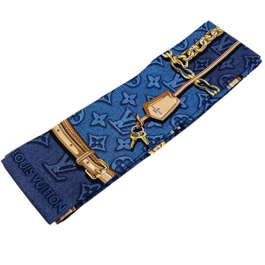 Louis Vuitton Silk Blue Scarves