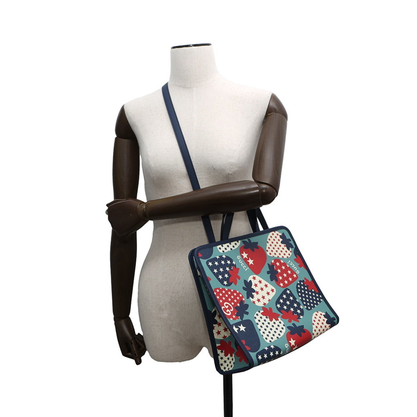 Gucci Pvc Blue Tote Bags