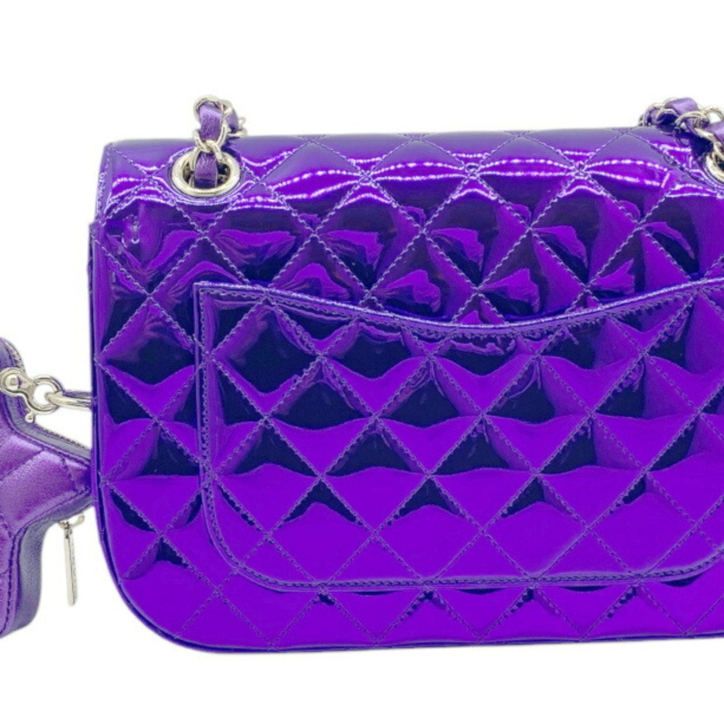 Chanel Patent Purple Shoulder Bags