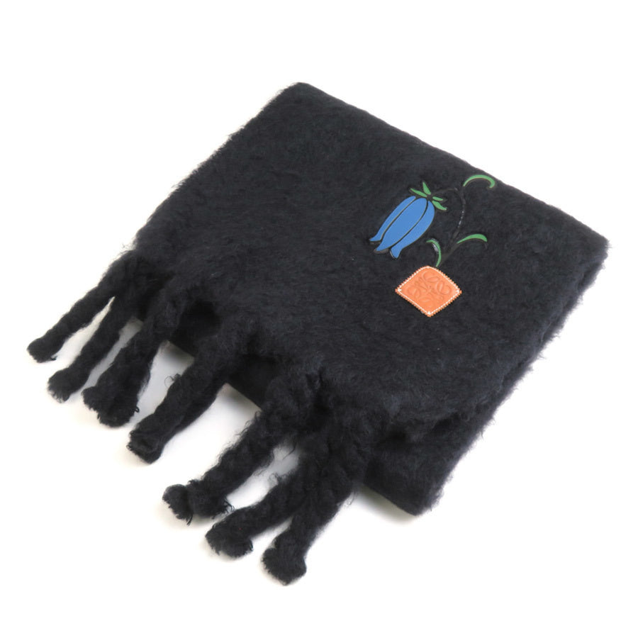 Loewe Wool Black Scarves