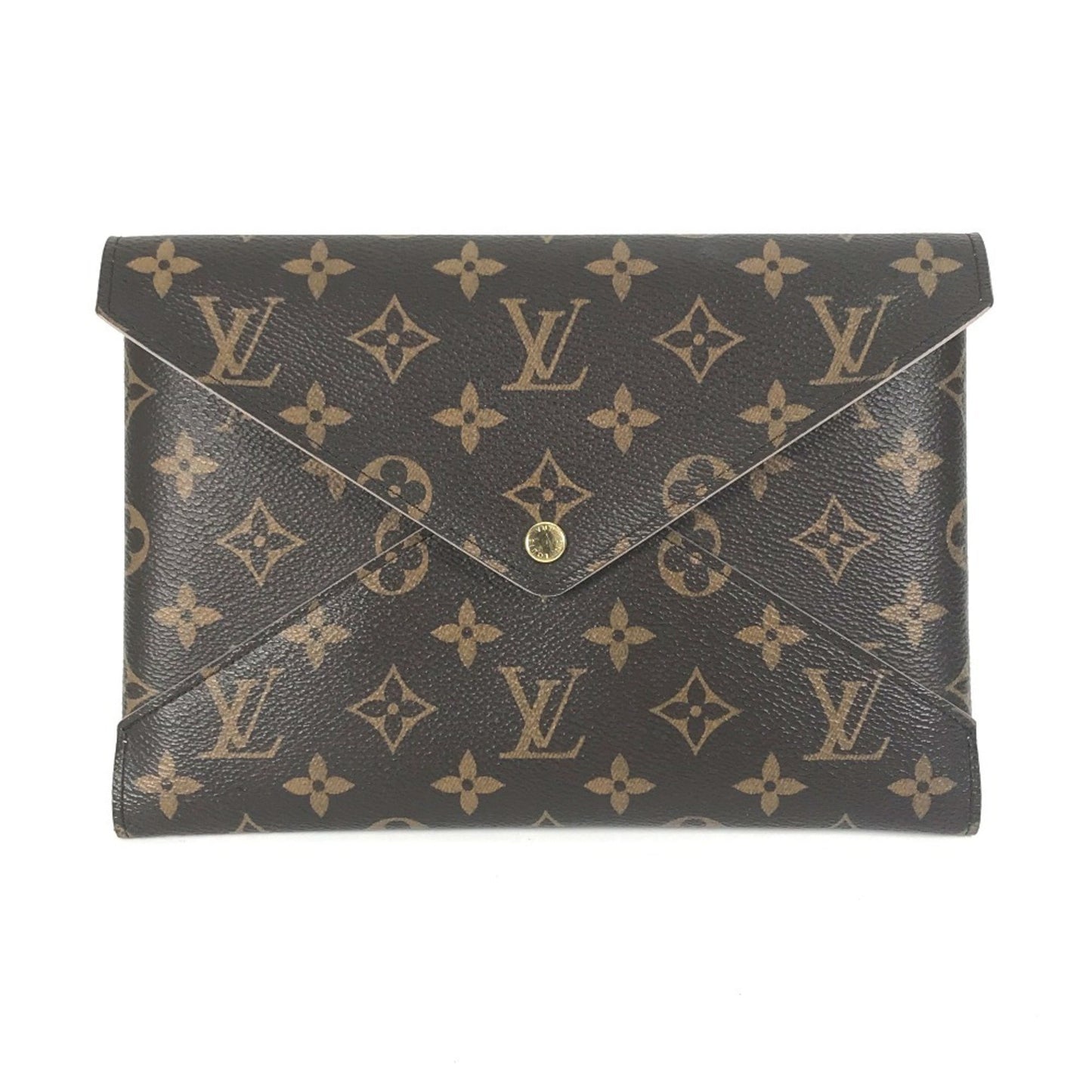 Louis Vuitton Monogram Canvas Brown Clutch Bags