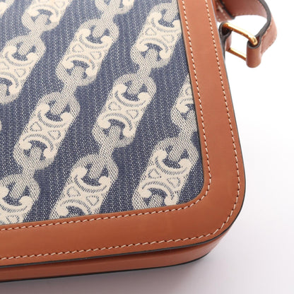 Celine Denim Brown Shoulder Bags