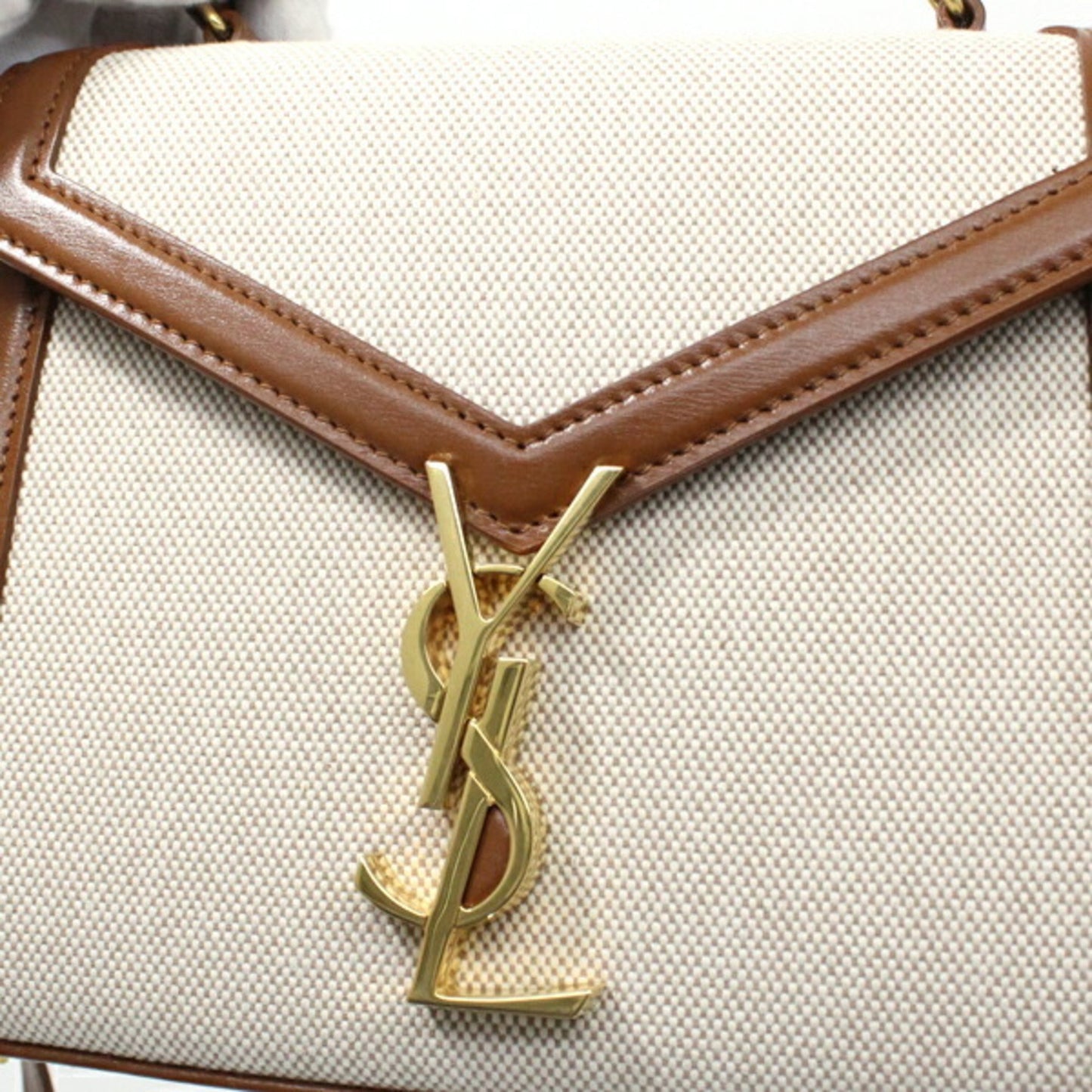Saint Laurent Canvas Brown Shoulder Bags