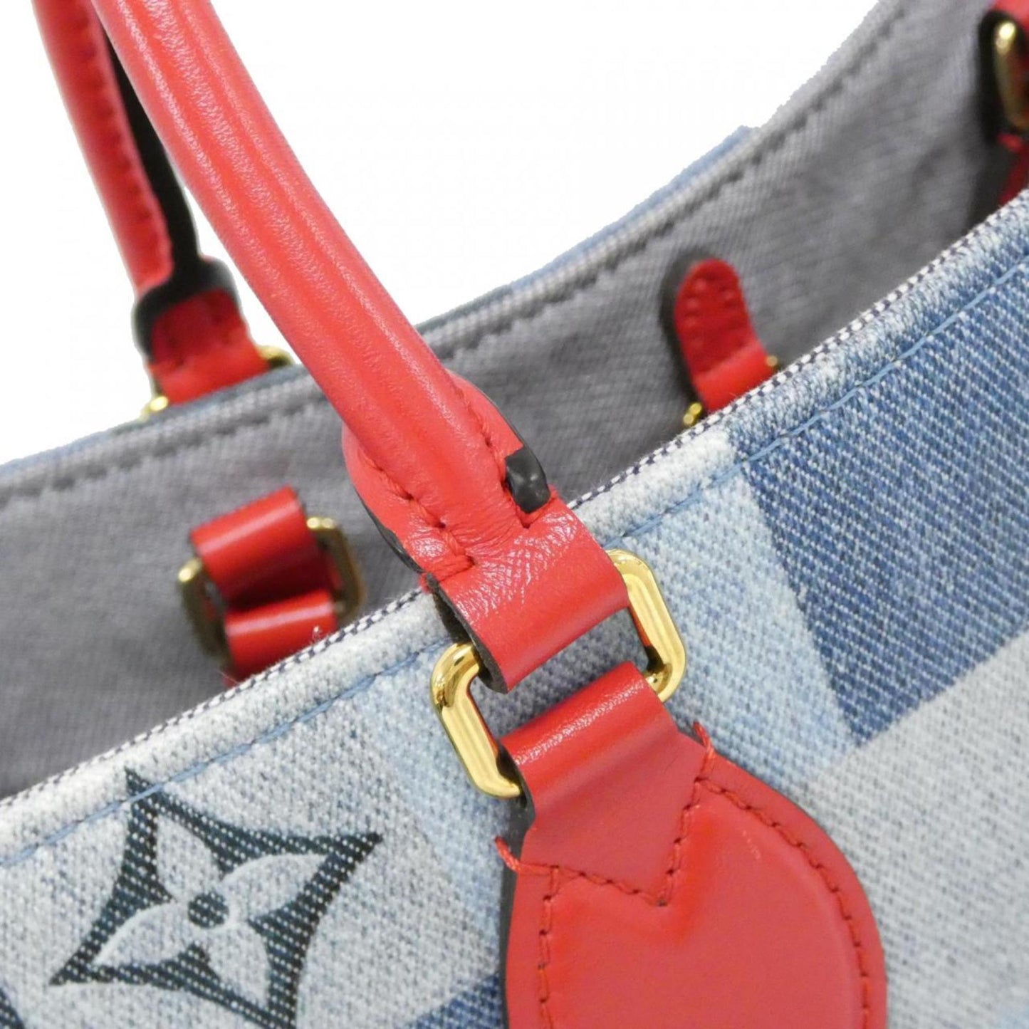 Louis Vuitton Denim Red Handbags