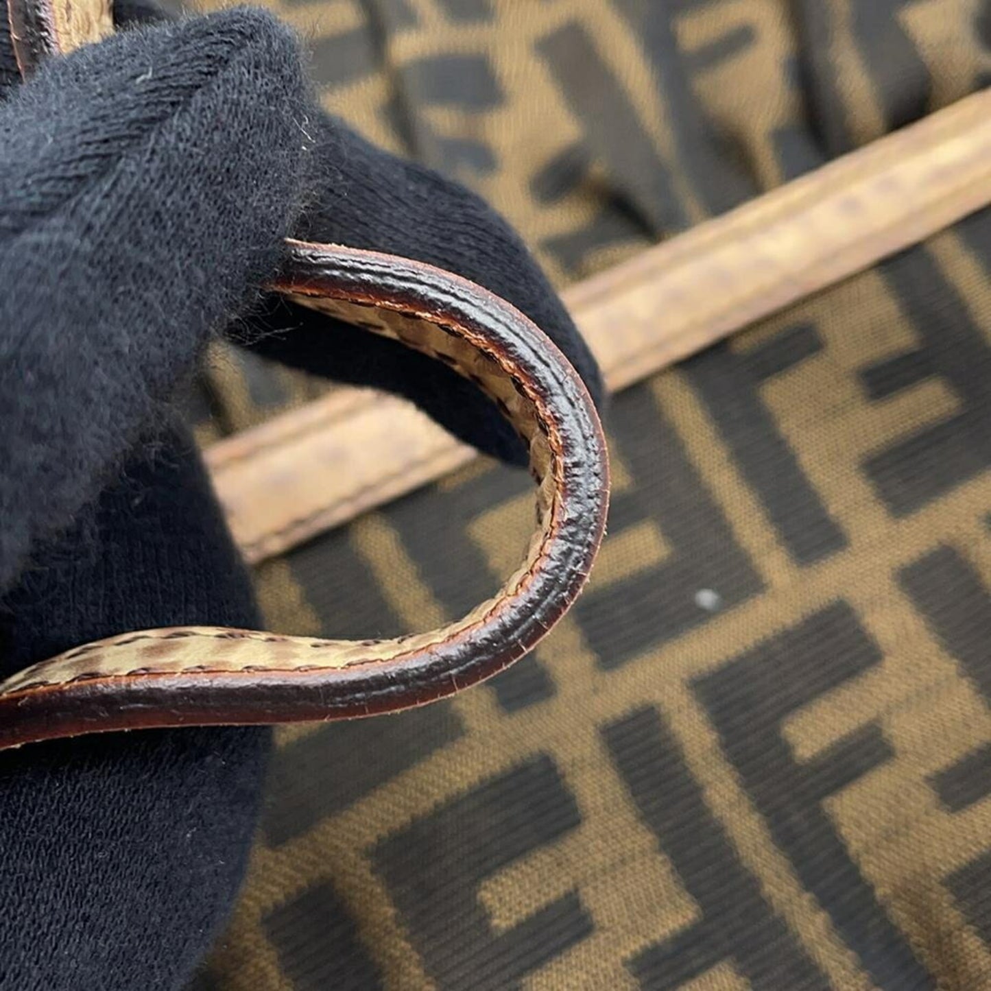 Fendi Canvas Brown Shoulder Bags