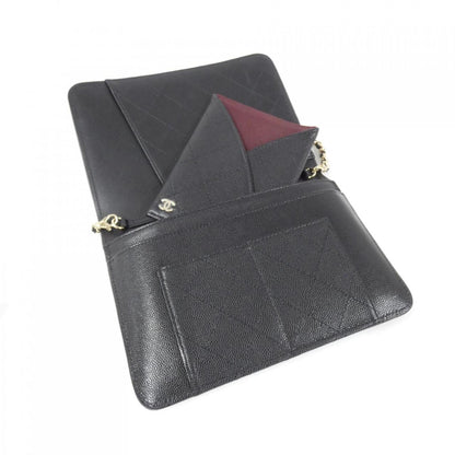 Chanel Calfskin Black Shoulder Bags