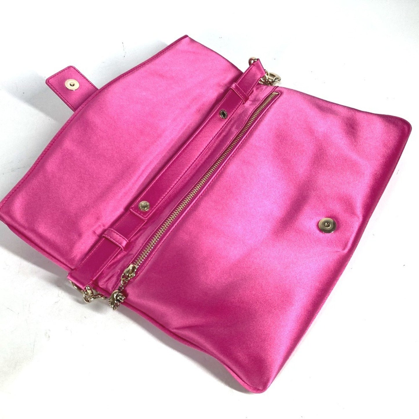 Bvlgari Satin Pink Clutch Bags