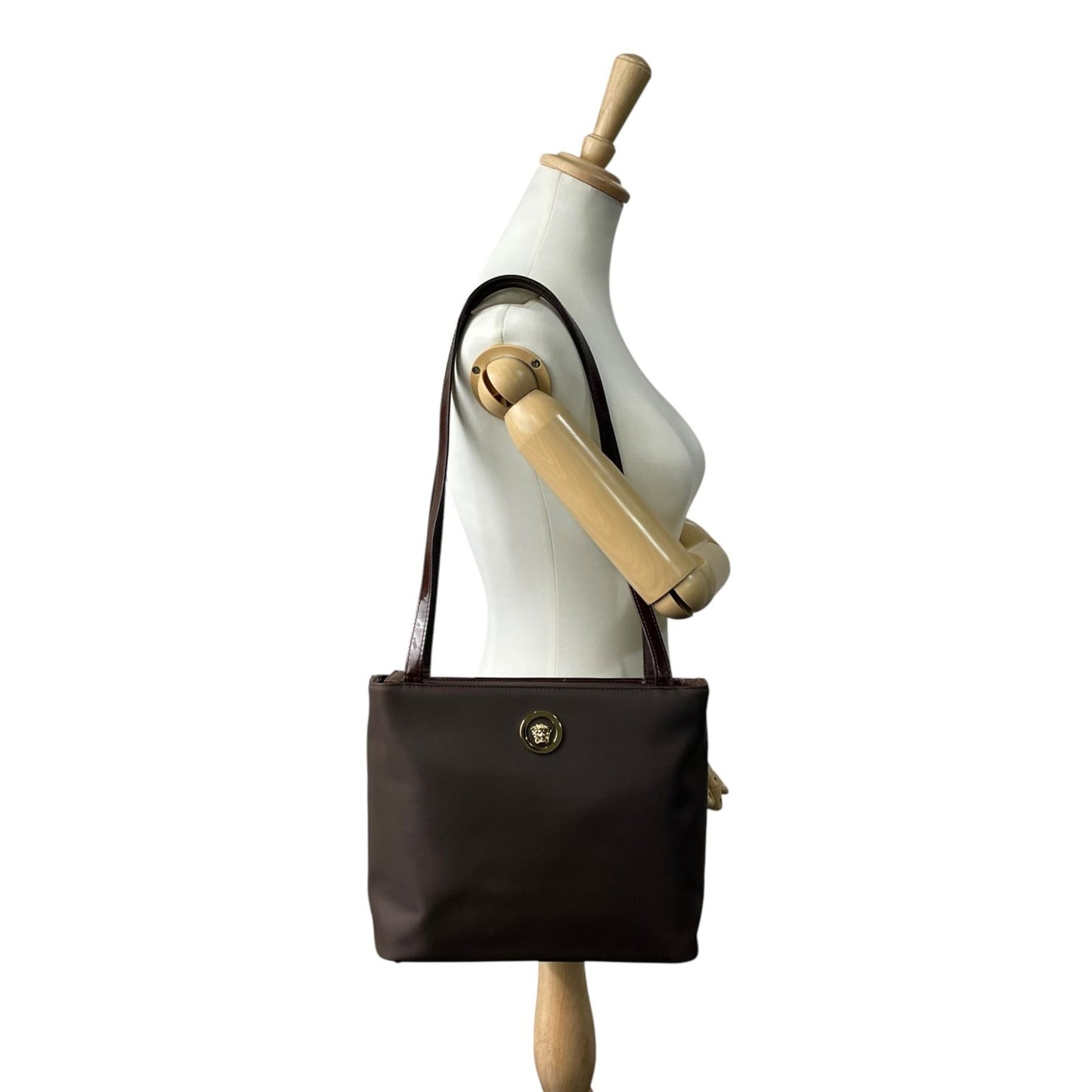 Versace Nylon Brown Shoulder Bags