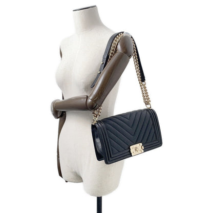 Chanel Calfskin Black Shoulder Bags