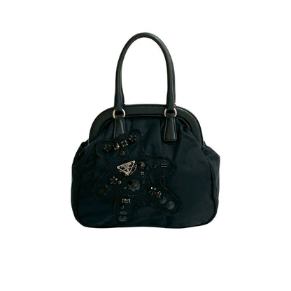 Prada Nylon Black Handbags
