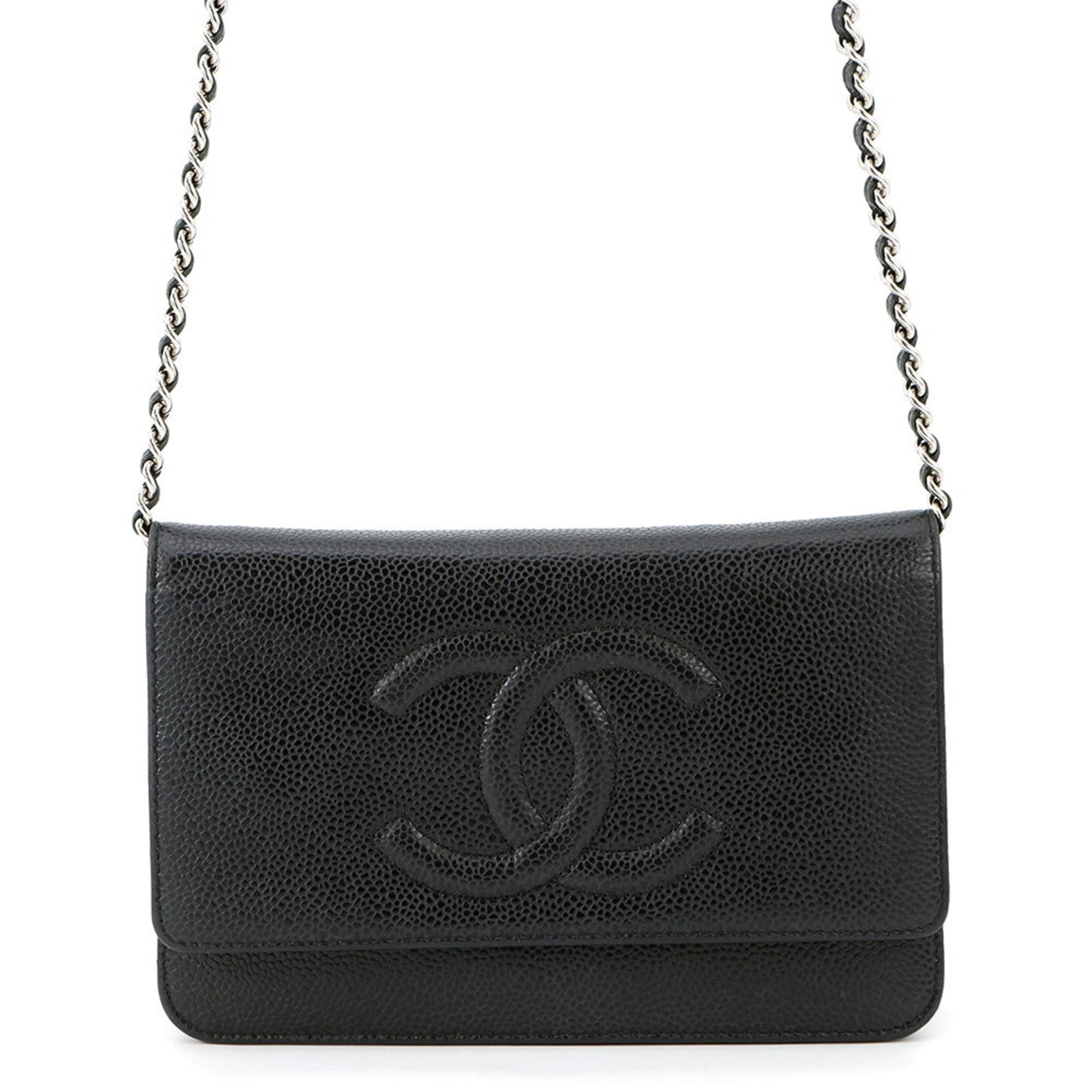 Chanel Calfskin Black Shoulder Bags