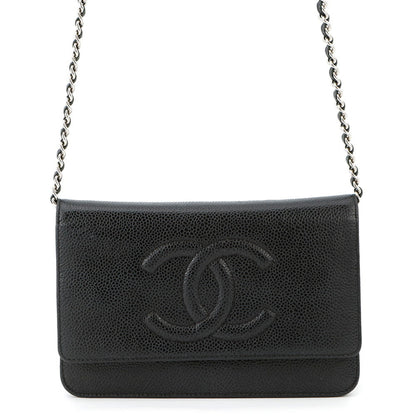 Chanel Calfskin Black Shoulder Bags