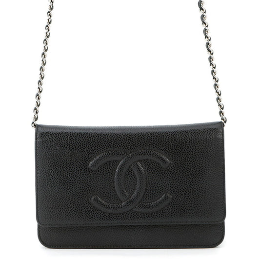 Chanel Calfskin Black Shoulder Bags