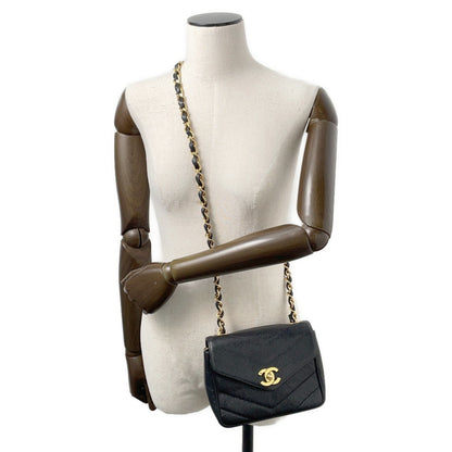 Chanel Calfskin Black Shoulder Bags