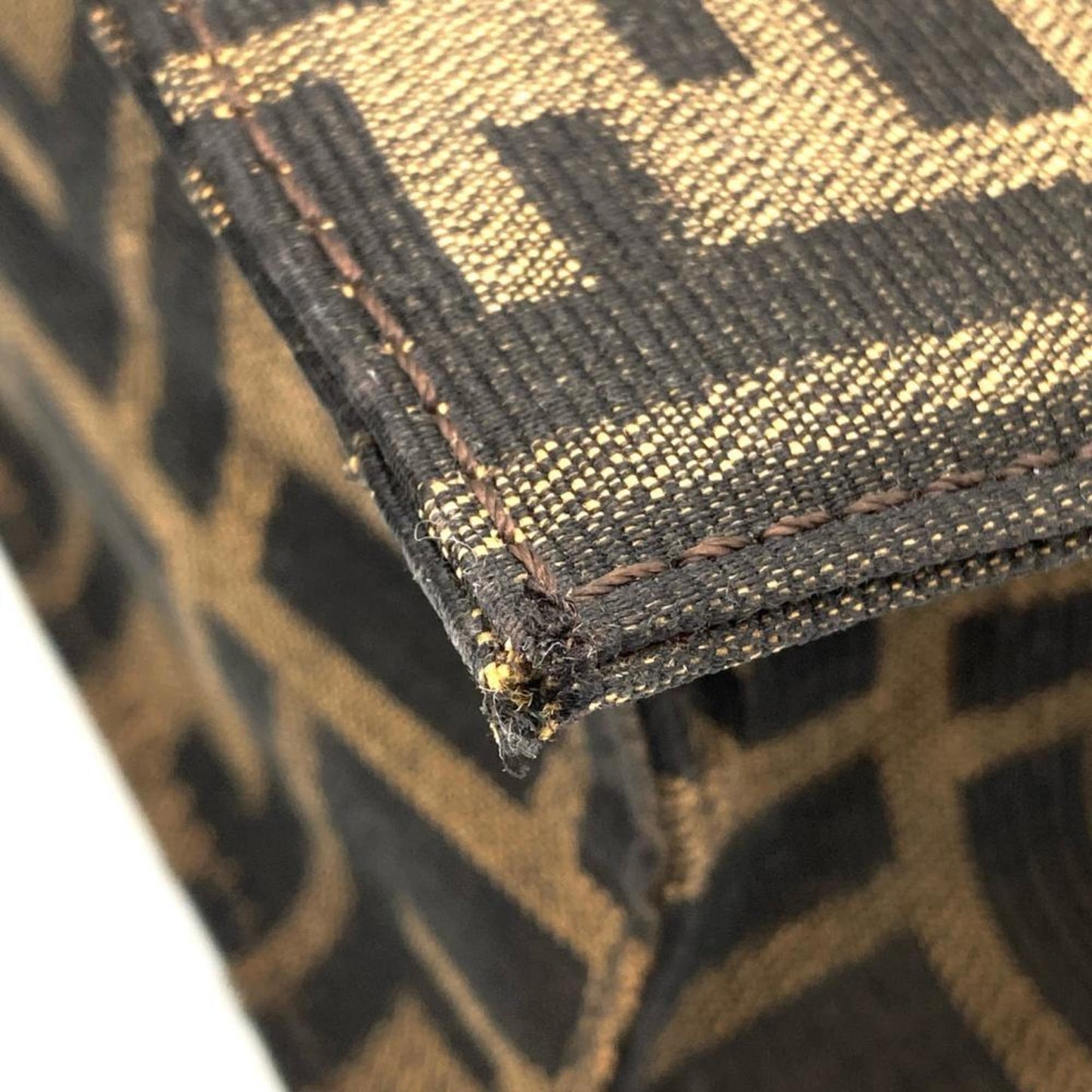 Fendi Woven Fabric Green Shoulder Bags