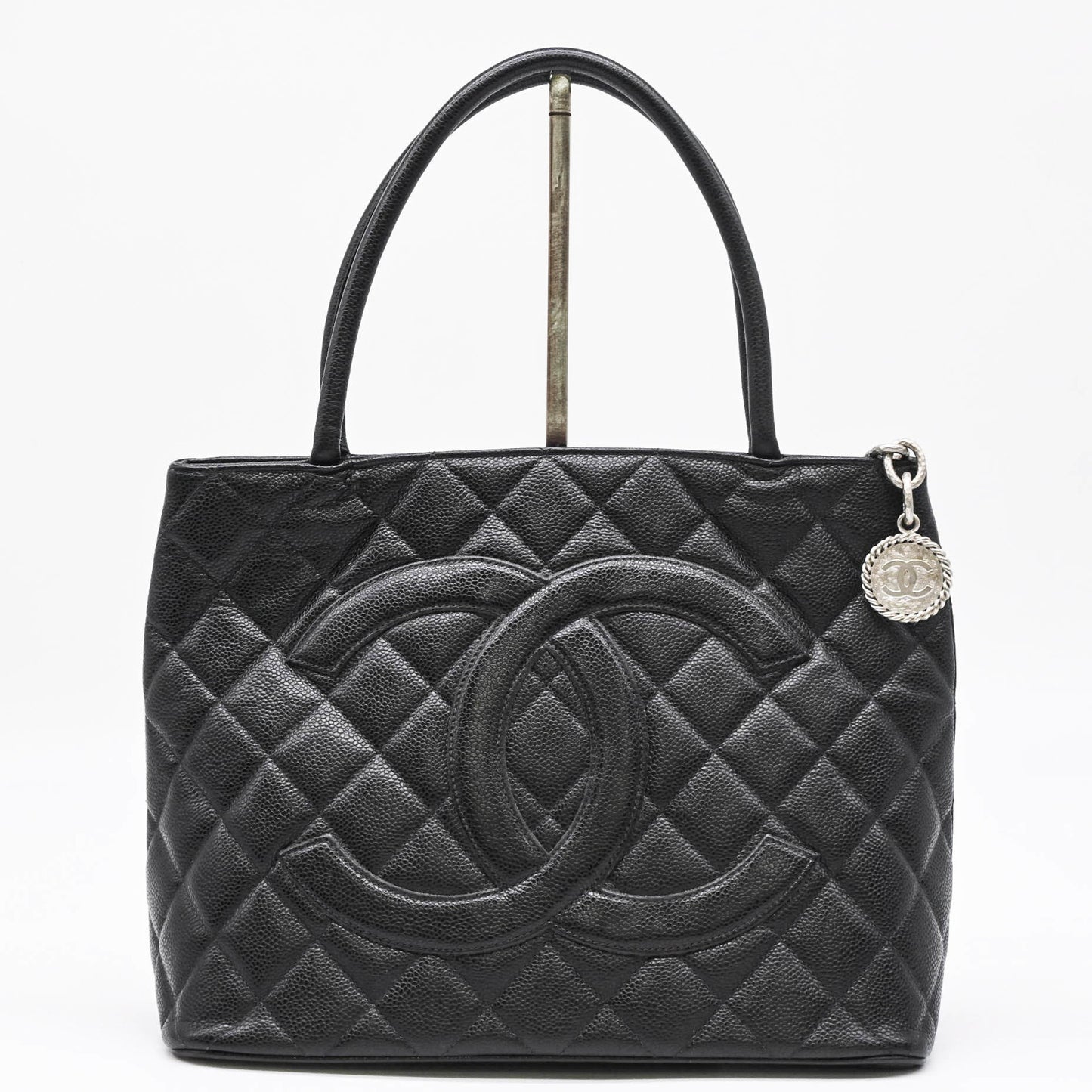 Chanel Calfskin Black Handbags