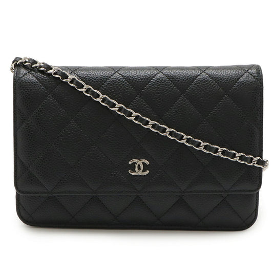 Chanel Calfskin Black Shoulder Bags