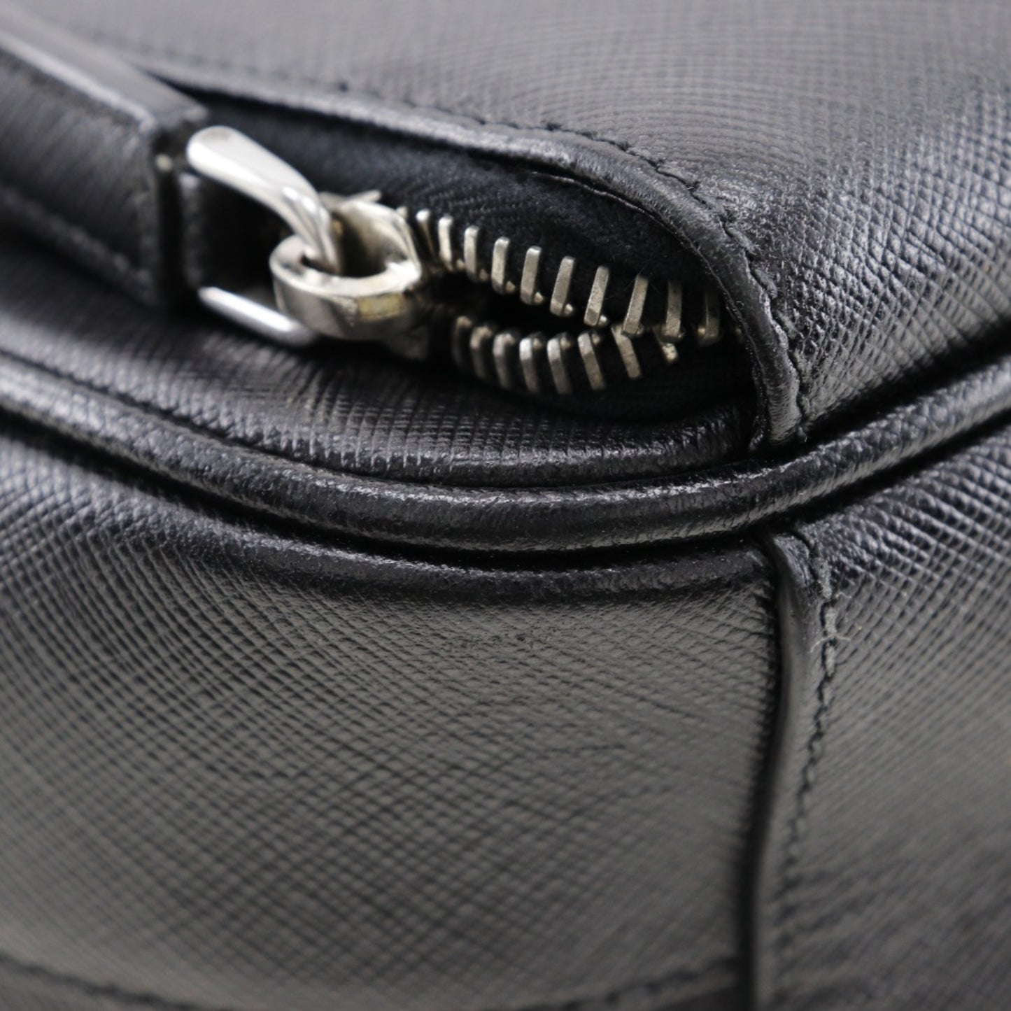 Prada Glossy Material Black Shoulder Bags