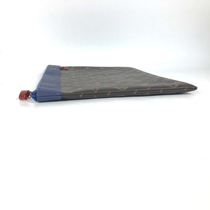 Louis Vuitton Monogram Canvas Blue Clutch Bags