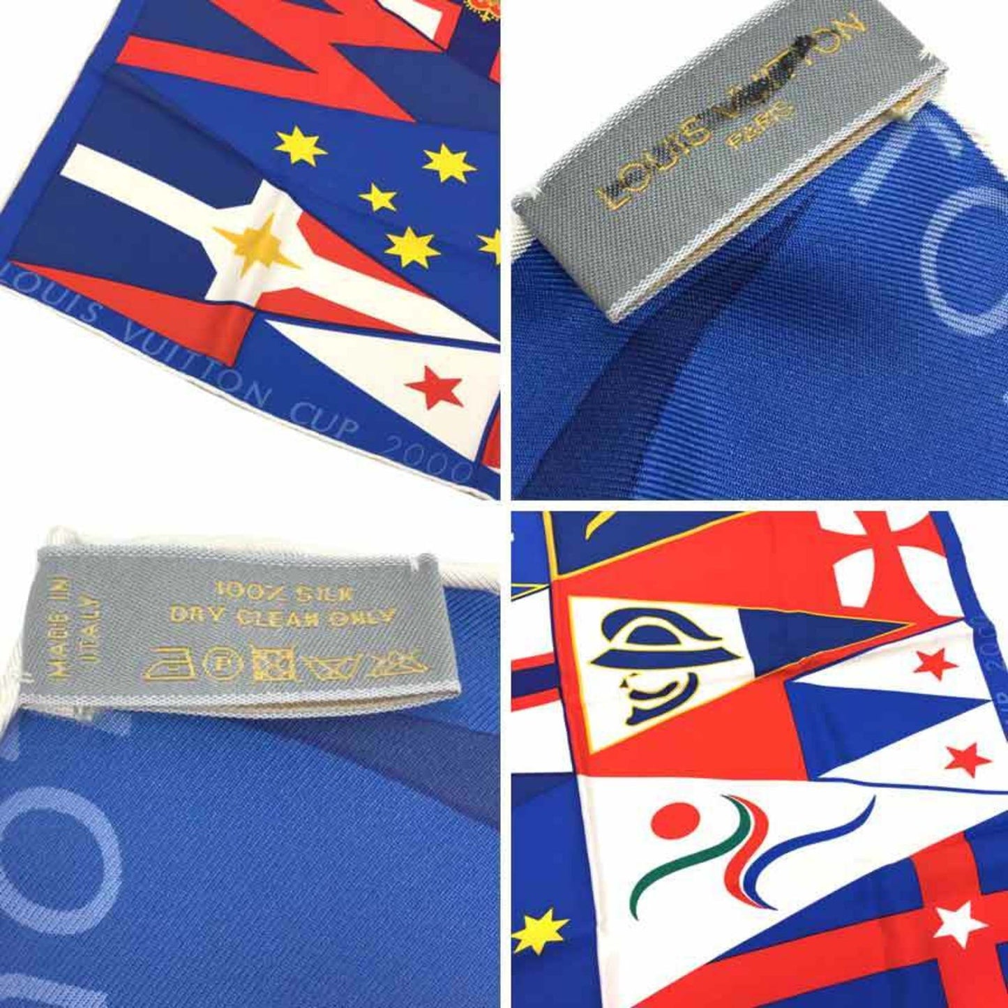 Louis Vuitton Silk Blue Scarves