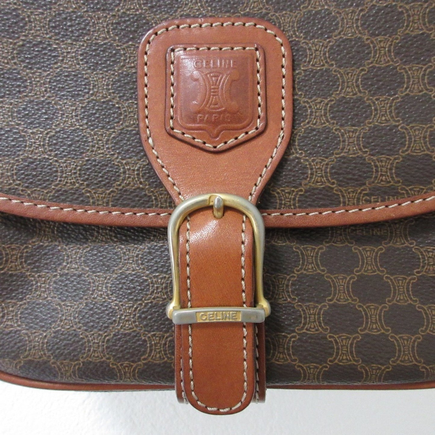 Celine Pvc Brown Shoulder Bags