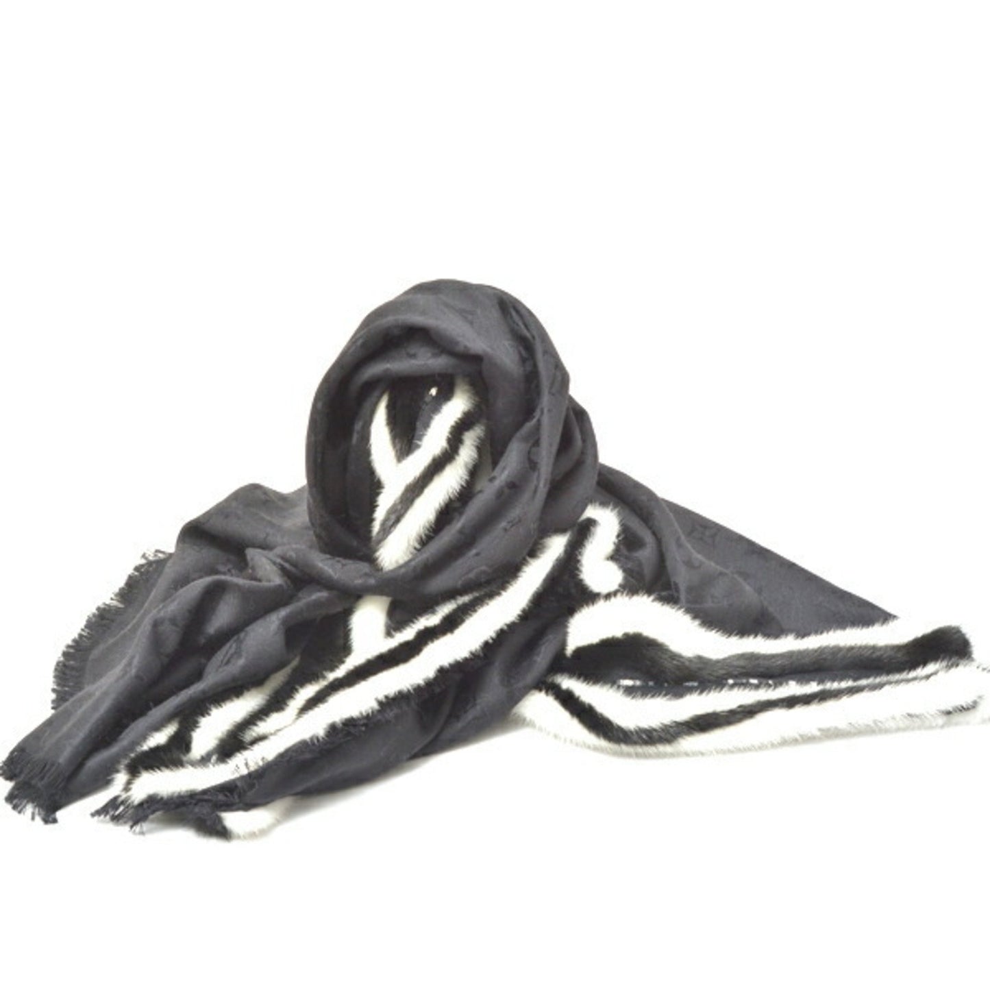 Louis Vuitton Silk Black Scarves