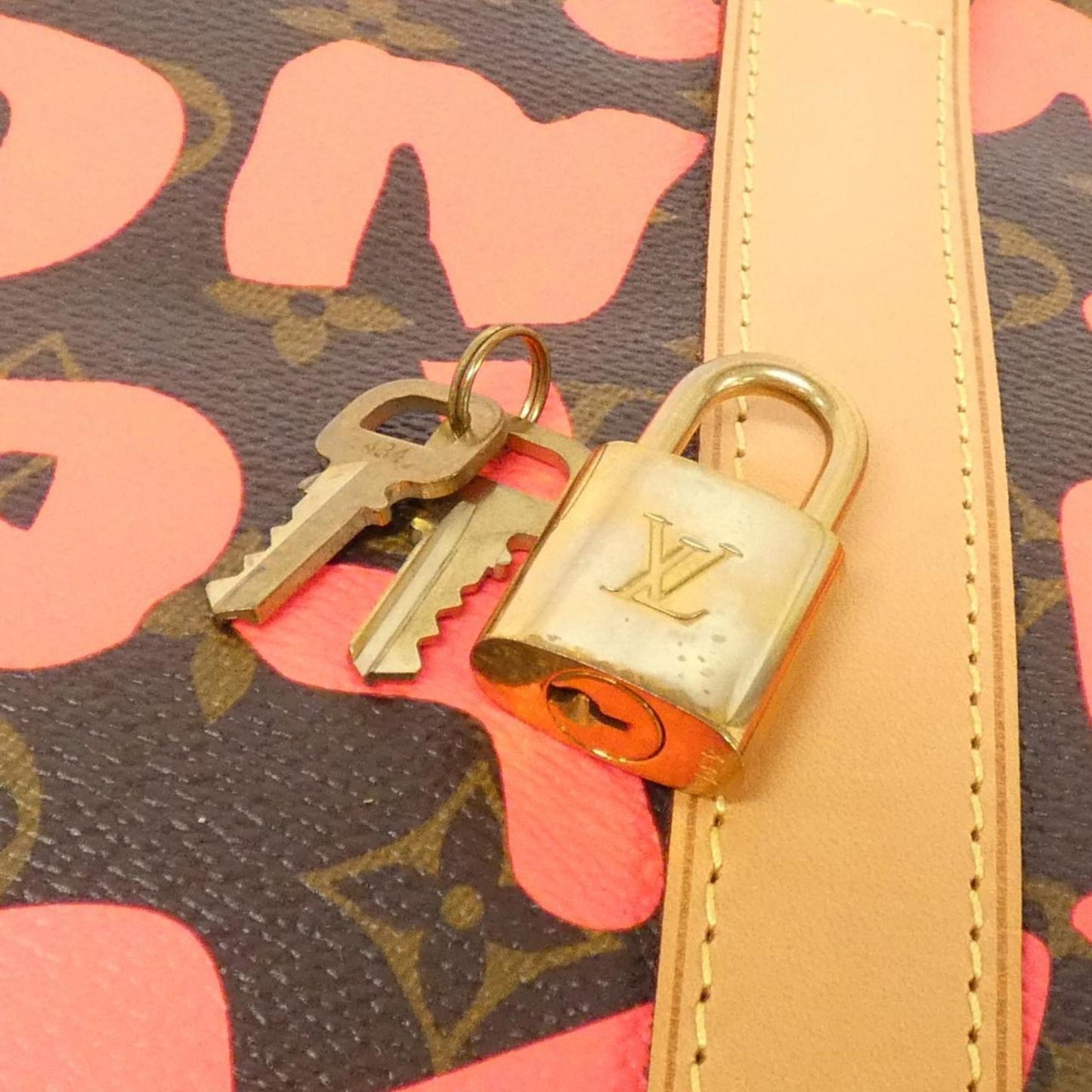 Louis Vuitton Coated Canvas Pink Travel Bags