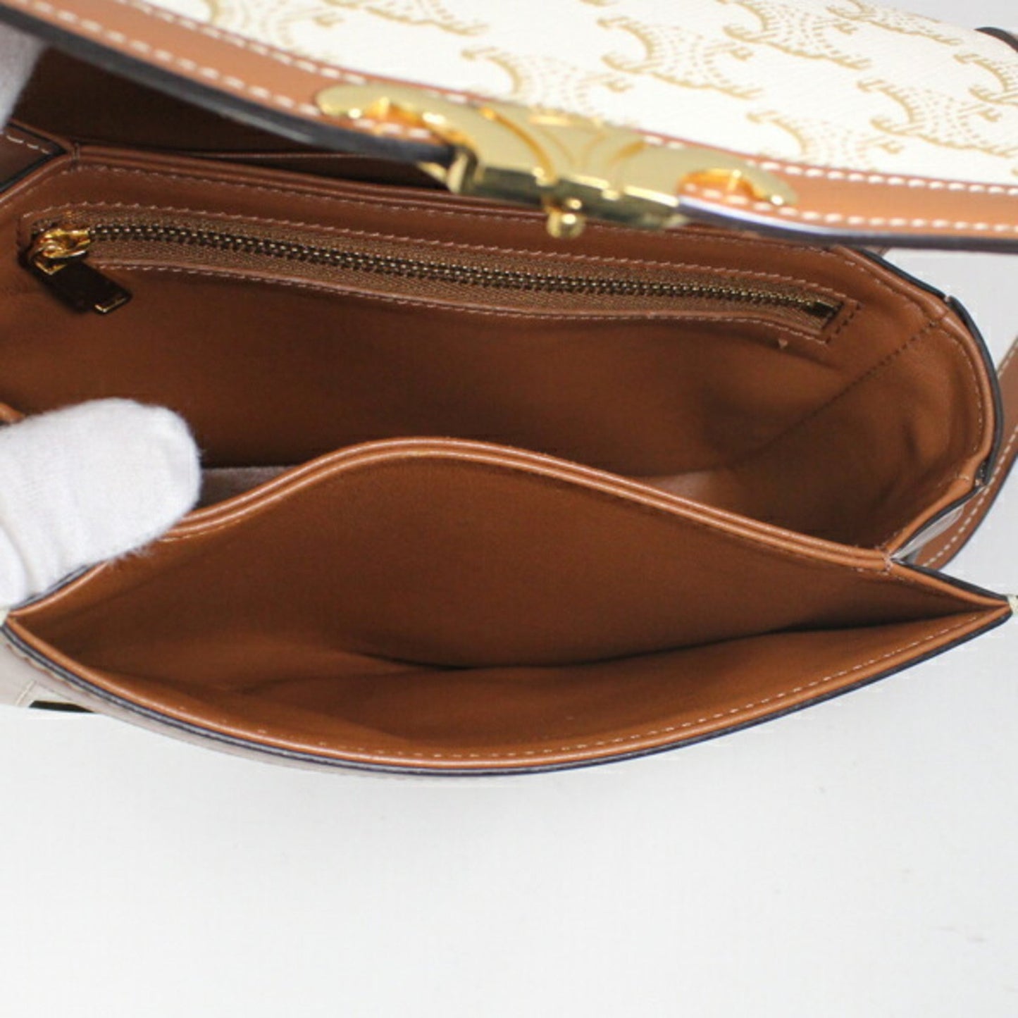 Celine Canvas Brown Shoulder Bags