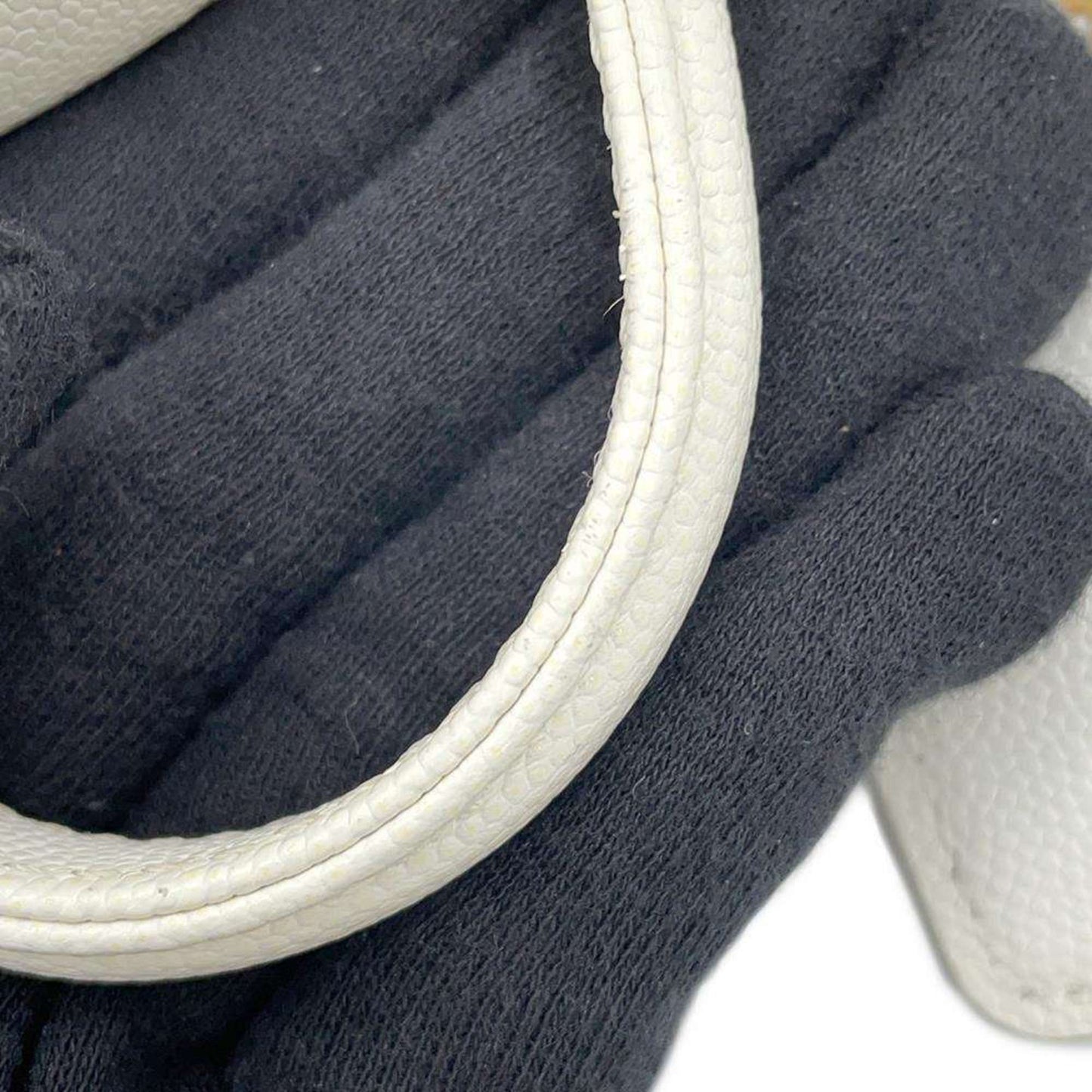 Chanel Calfskin White Shoulder Bags