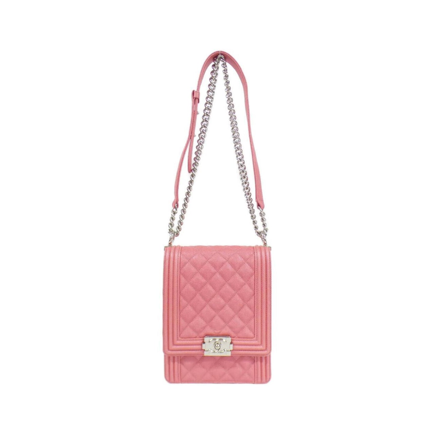 Chanel Calfskin Pink Shoulder Bags