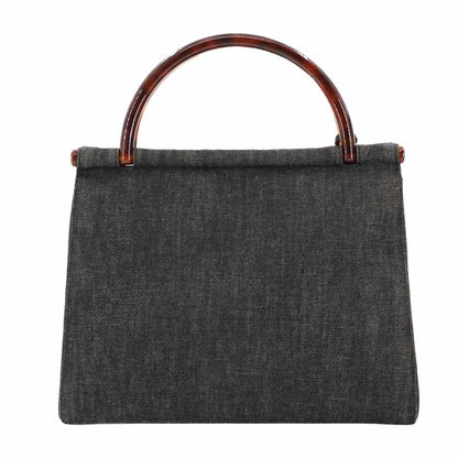Chanel Denim Black Handbags