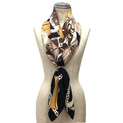 Gucci Silk Brown Scarves