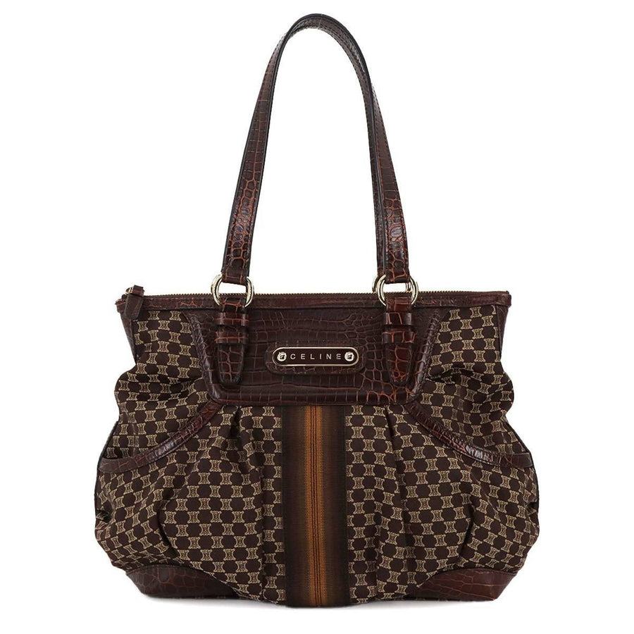 Celine Canvas Brown Handbags