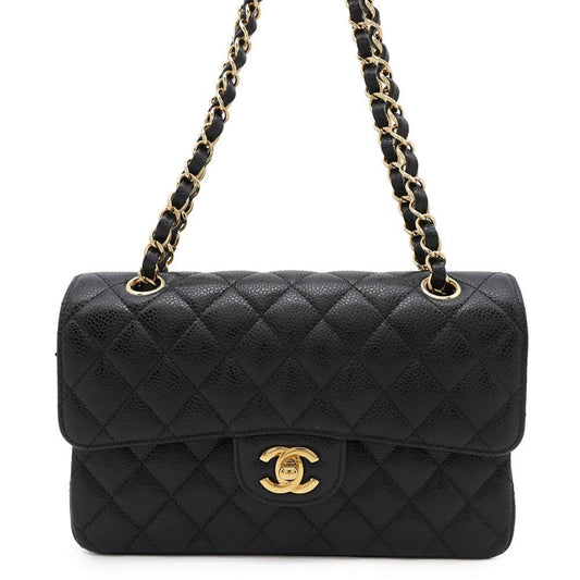 Chanel Calfskin Black Shoulder Bags