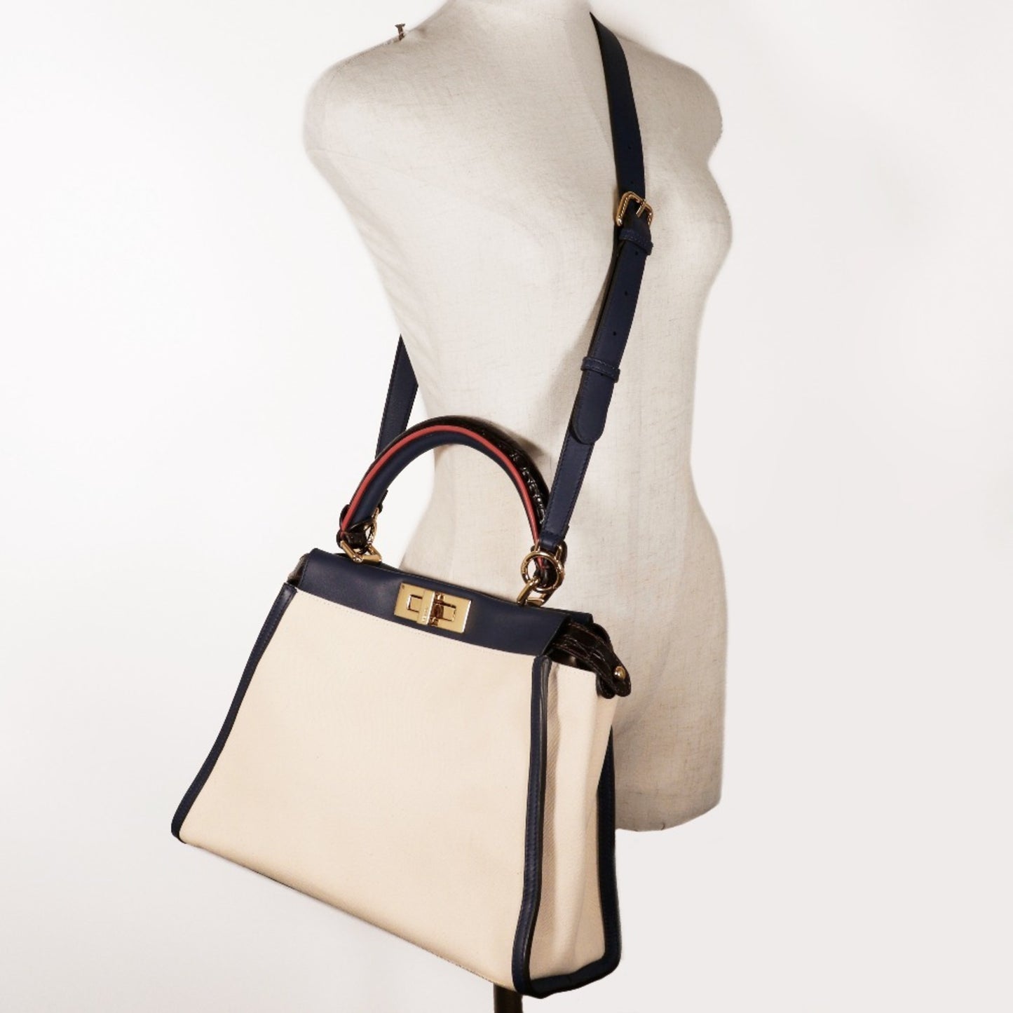 Fendi Canvas Blue Handbags