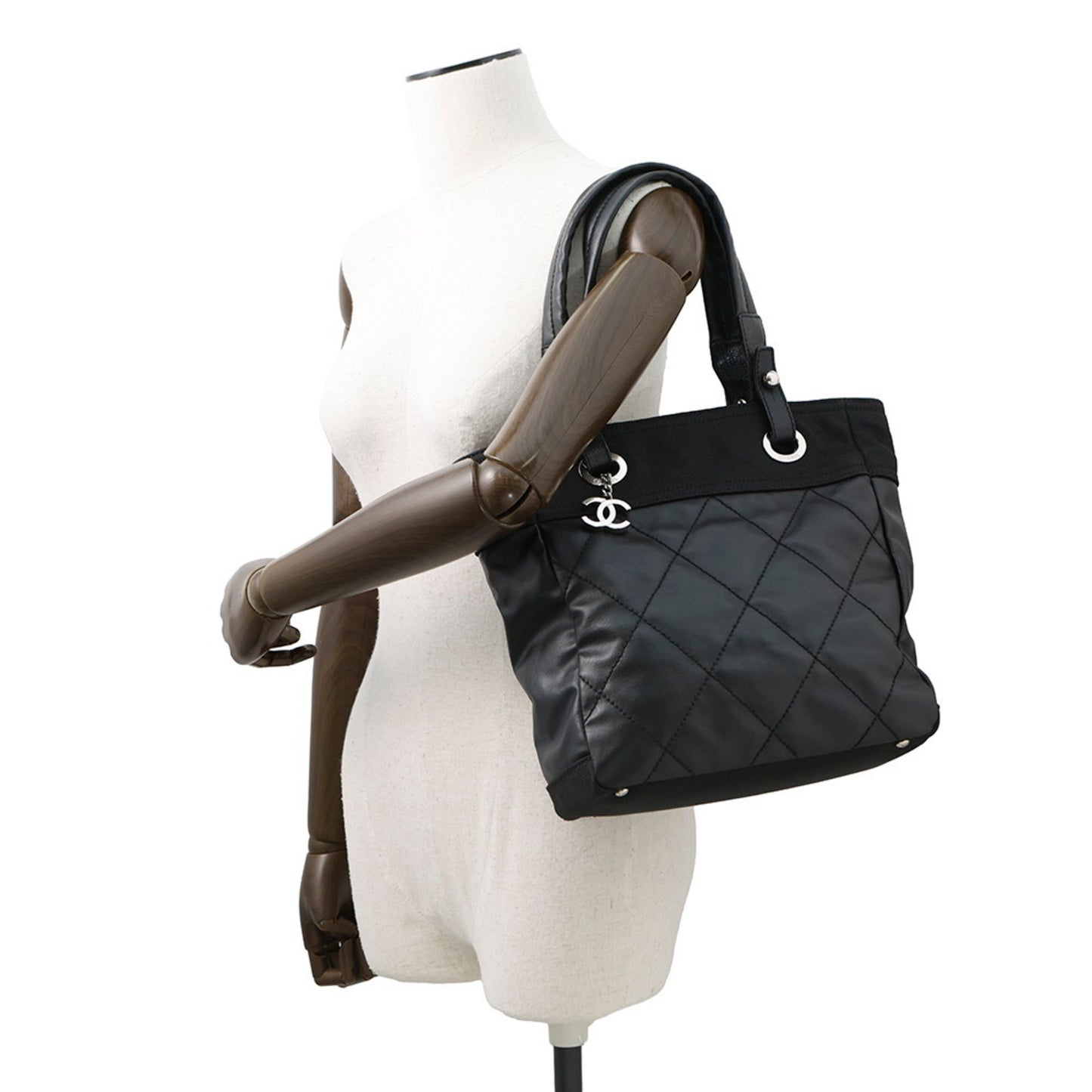 Chanel Coated Canvas Black Tote Bags