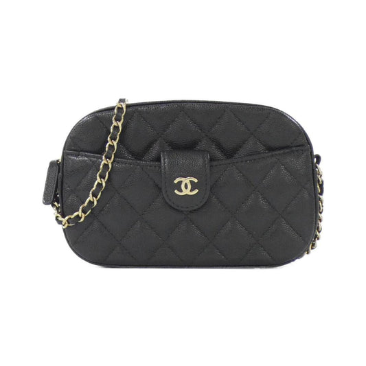 Chanel Calfskin Black Shoulder Bags