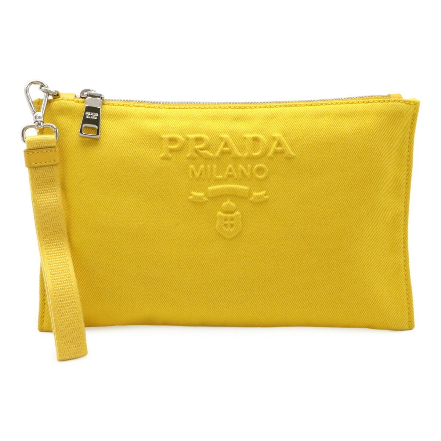 Prada Canvas Yellow Clutch Bags
