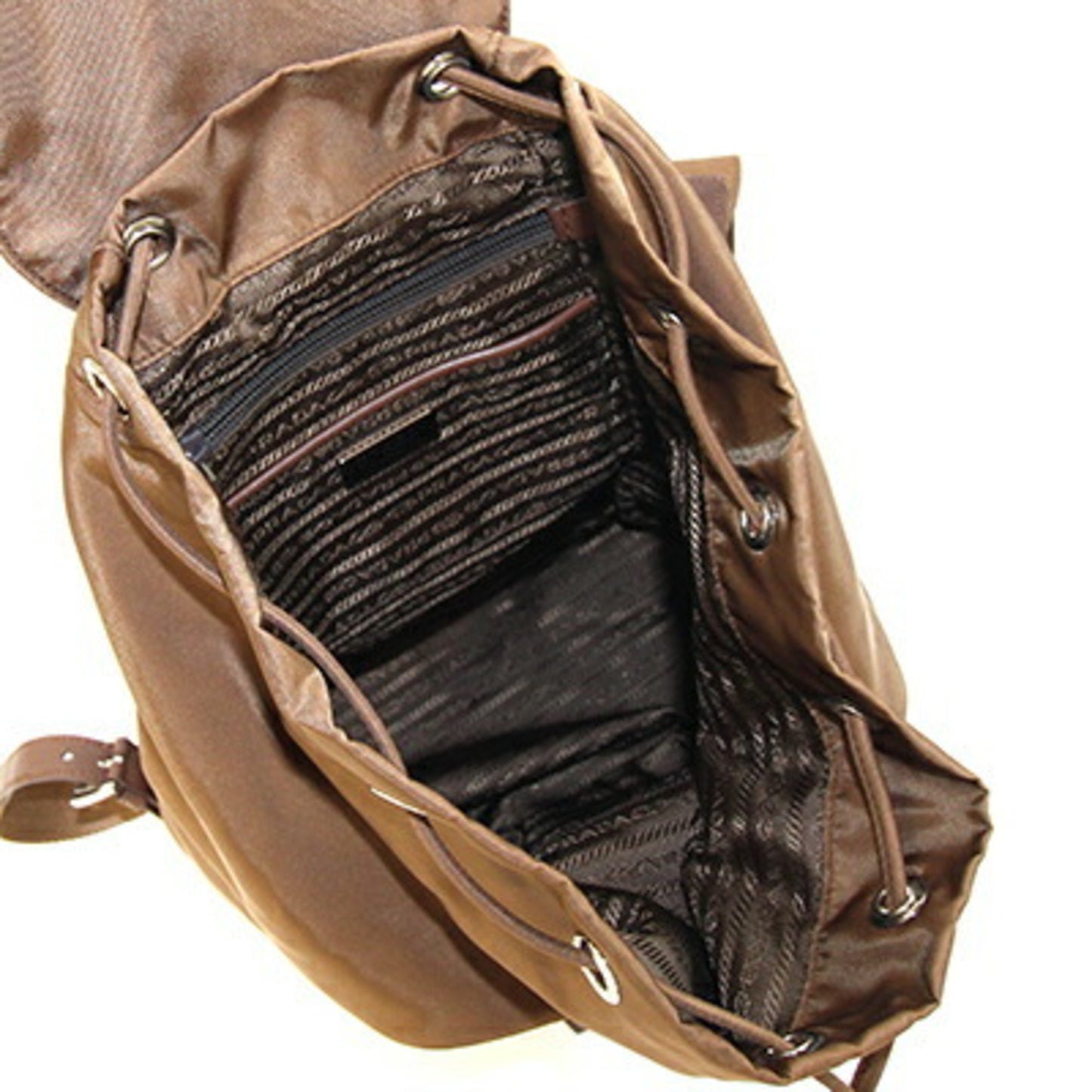 Prada Nylon Brown Backpacks