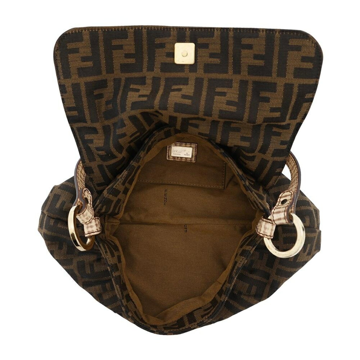 Fendi Canvas Brown Shoulder Bags