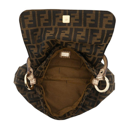 Fendi Canvas Brown Shoulder Bags