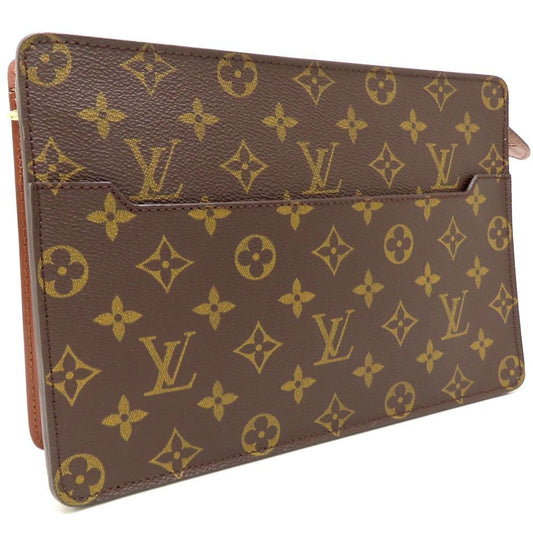 Louis Vuitton Canvas Brown Clutch Bags