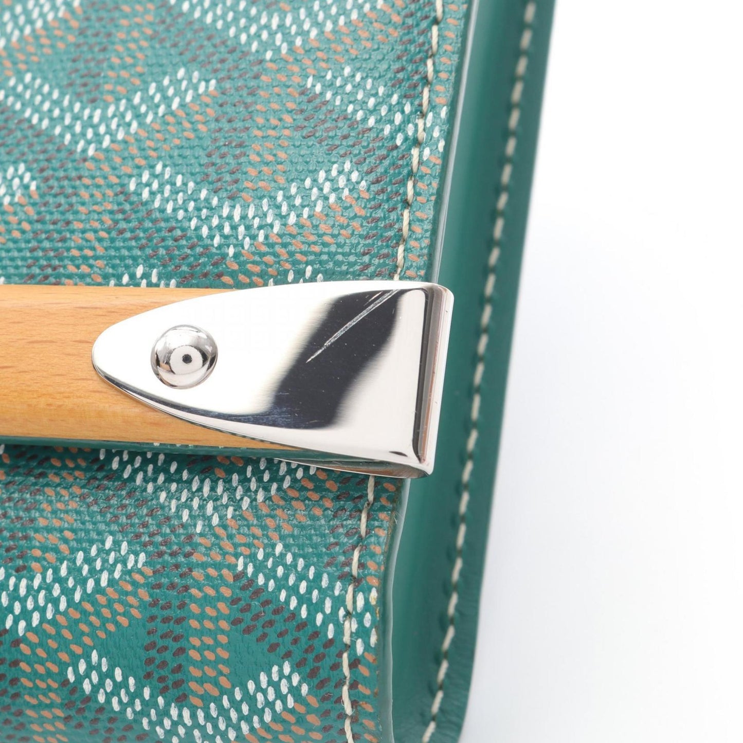 Goyard Coated Canvas Green Clutch Bags
