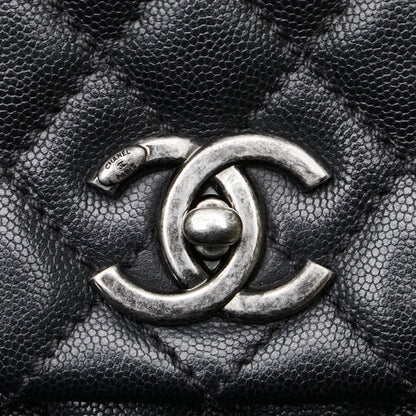 Chanel Calfskin Black Handbags