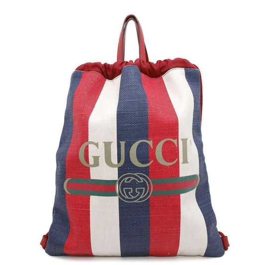 Gucci Canvas Blue Backpacks