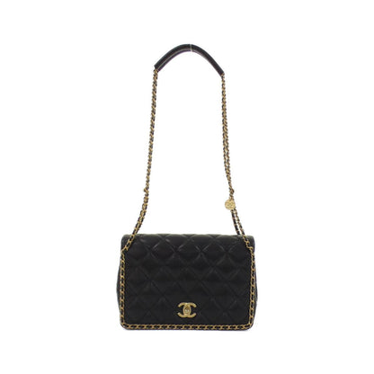 Chanel Calfskin Black Shoulder Bags