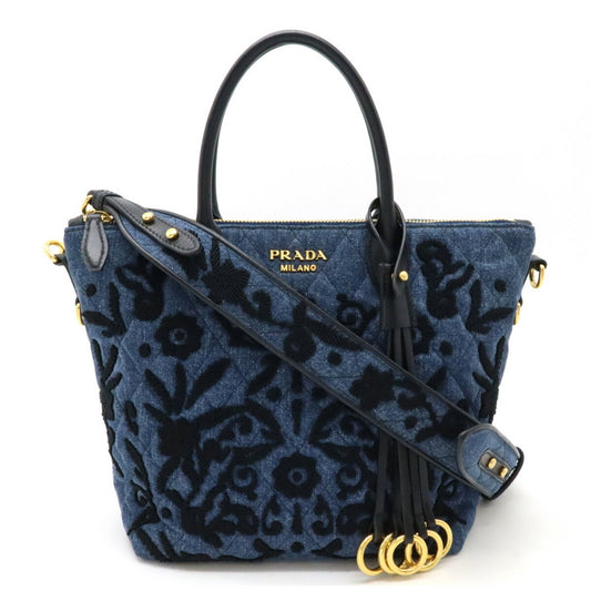 Prada Denim Black Handbags