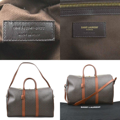 Saint Laurent Coated Canvas Brown Travel Bags