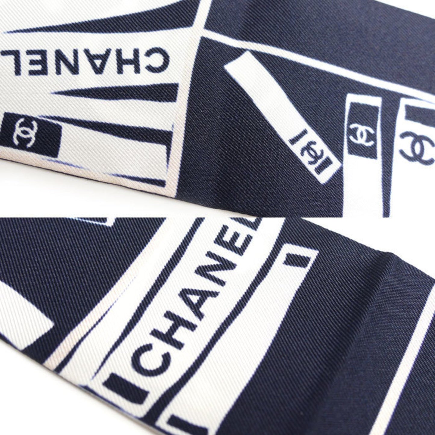 Chanel Silk Blue Scarves